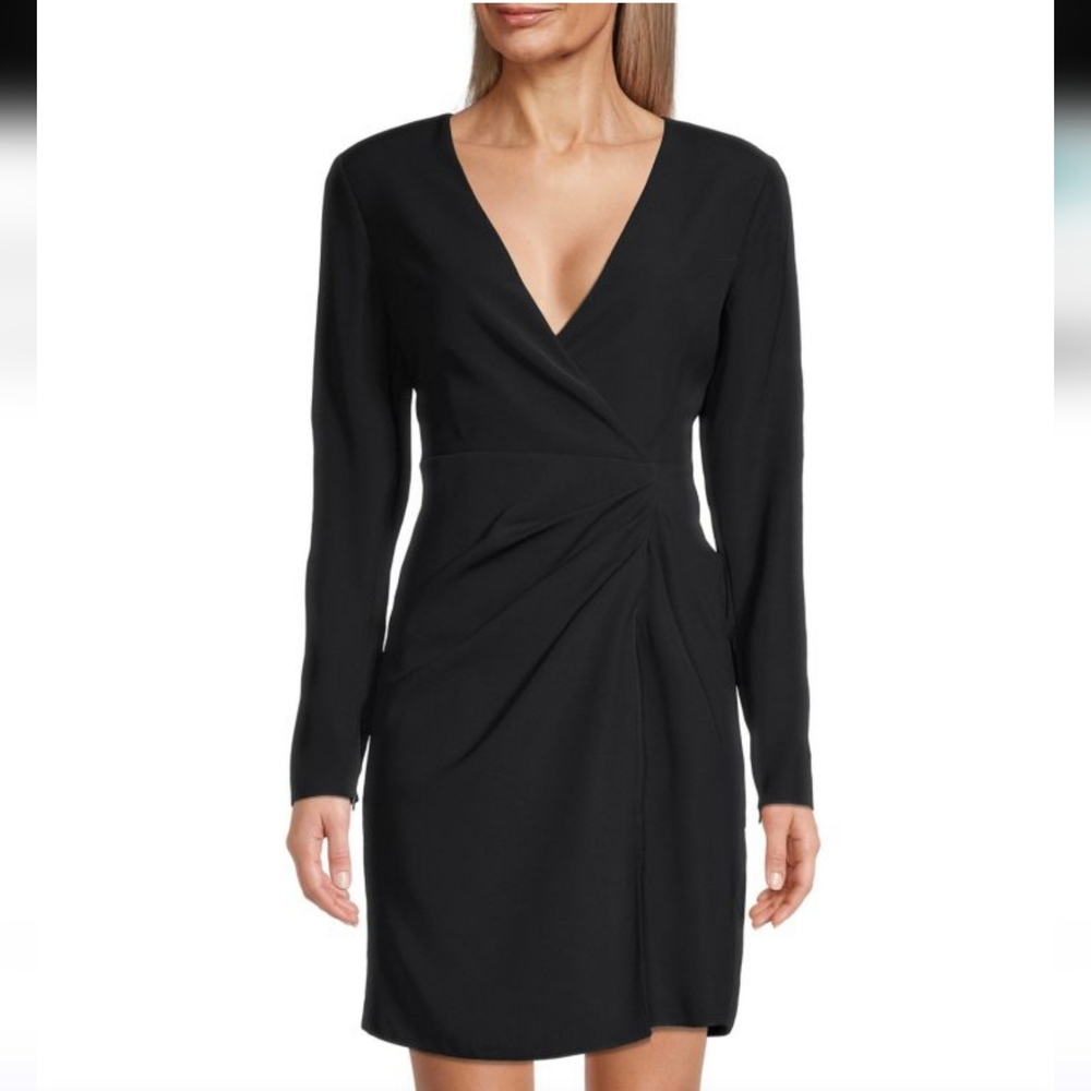 Emporio Armani Faux Wrap Sheath Dress